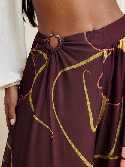 Cruse Ready - BELANGE HANDMADE x SHEIN - Floral Print Wide Leg Pants High Waist- Available on SHEIN.COM