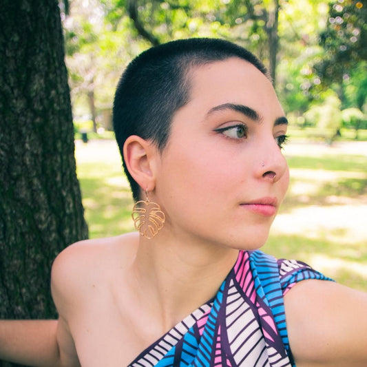 Mai Monstera Earrings
