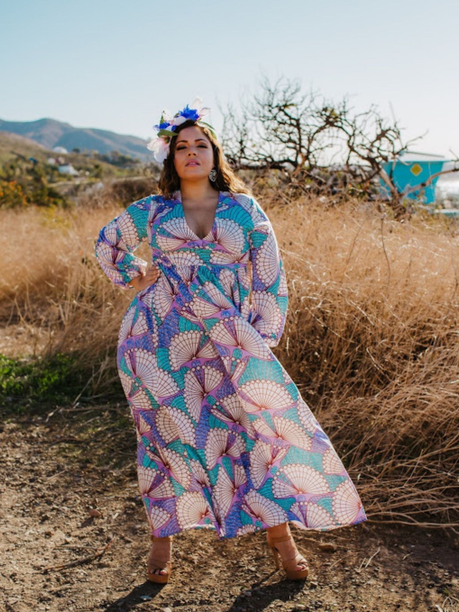 kiki maxi dress Kiki-Long Sleeves Maxi Dress
